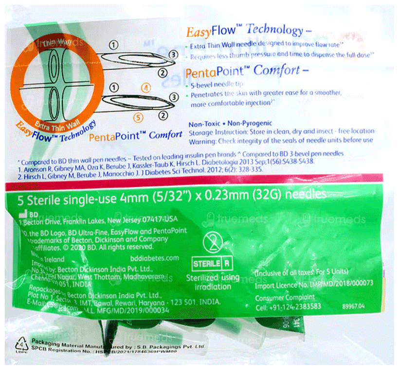 bd ultra fine iii pen needles 4mm 32g