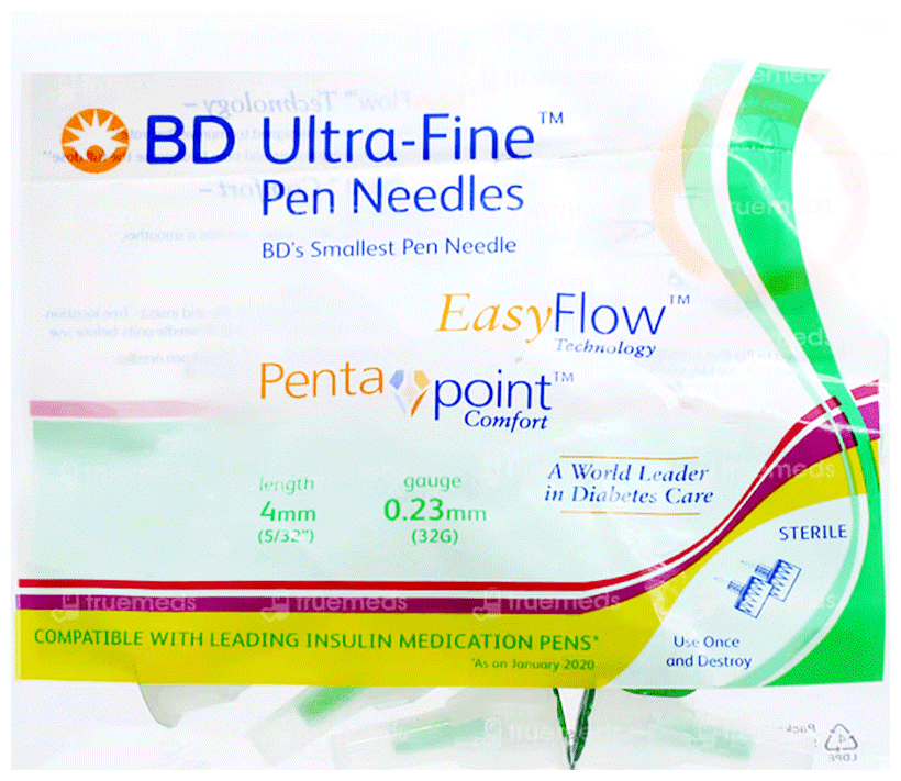 bd ultra fine iii pen needles 4mm 32g thumbnail 2