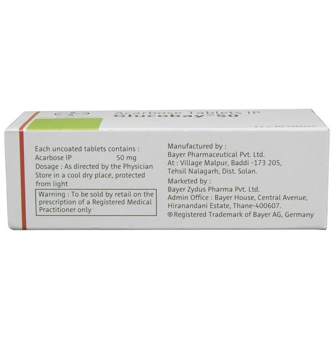 Glucobay 50 Tablet thumbnail 4