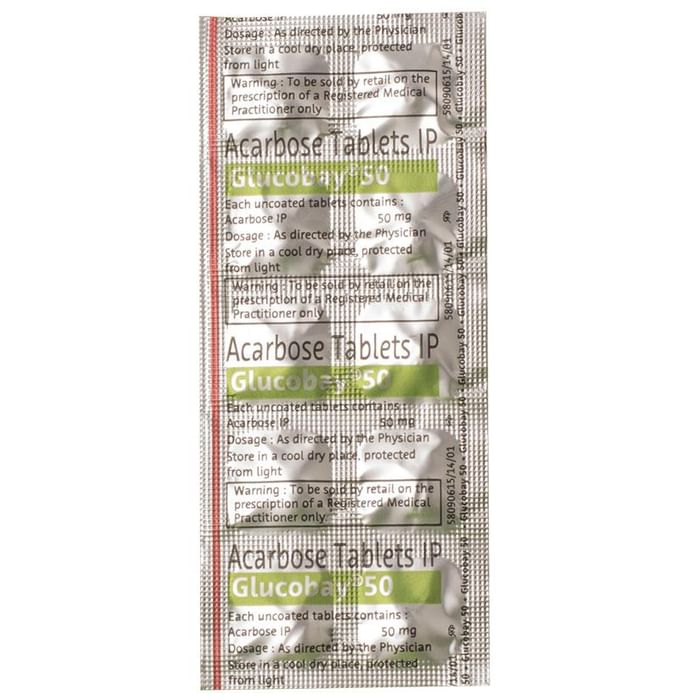 Glucobay 50 Tablet thumbnail 2