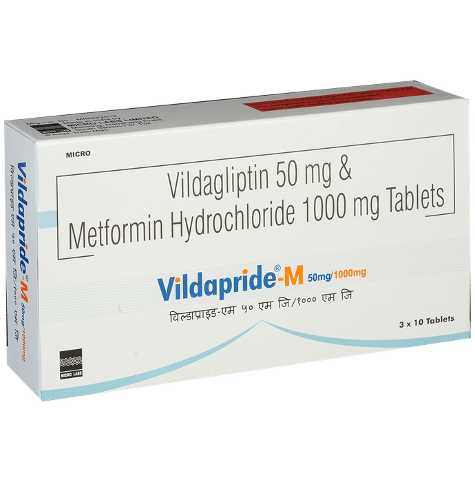 vildapride m 1000mg/50mg tablet thumbnail 6